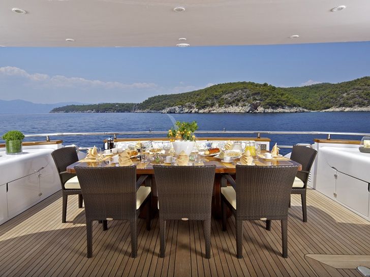 aft deck dining table aft deck dining table