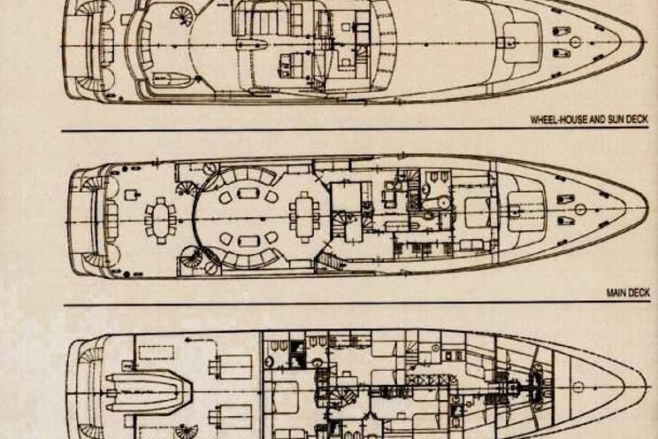 Charter Yacht MILOS AT SEA - Codecasa 35m - 4 Cabins - Mykonos - Lefkas - Santorini - Athens