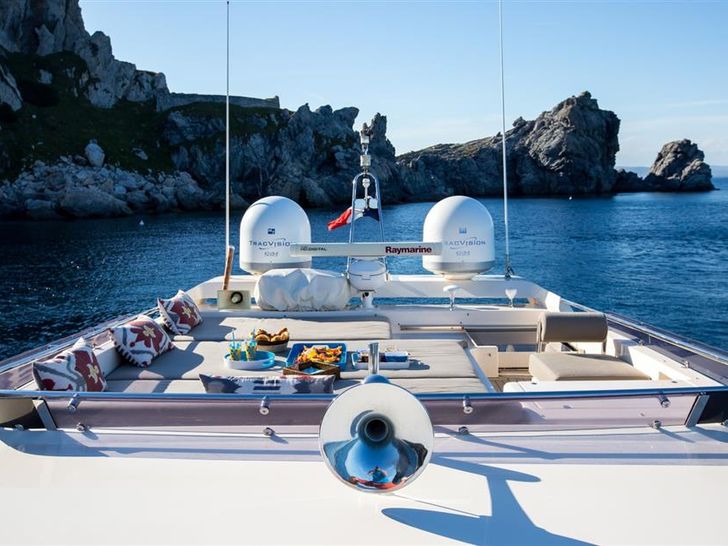 NEA MONI Cayman 75 Luxury Yacht Sun Deck NEA MONI Cayman 75 Luxury Yacht Sun Deck