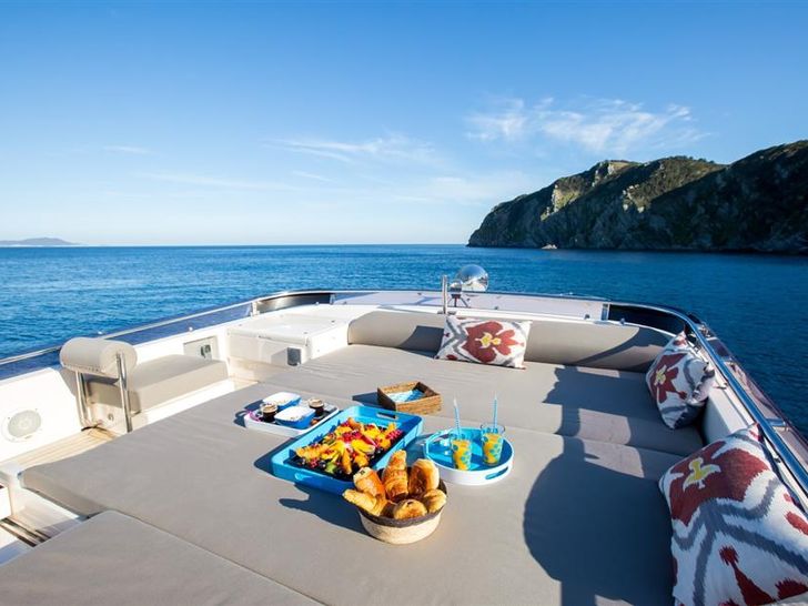 NEA MONI Cayman 75 Luxury Yacht Sun Deck NEA MONI Cayman 75 Luxury Yacht Sun Deck