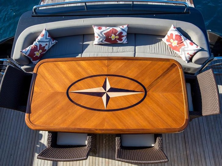 NEA MONI Cayman 75 Luxury Yacht Al Fresco Dining NEA MONI Cayman 75 Luxury Yacht Al Fresco Dining