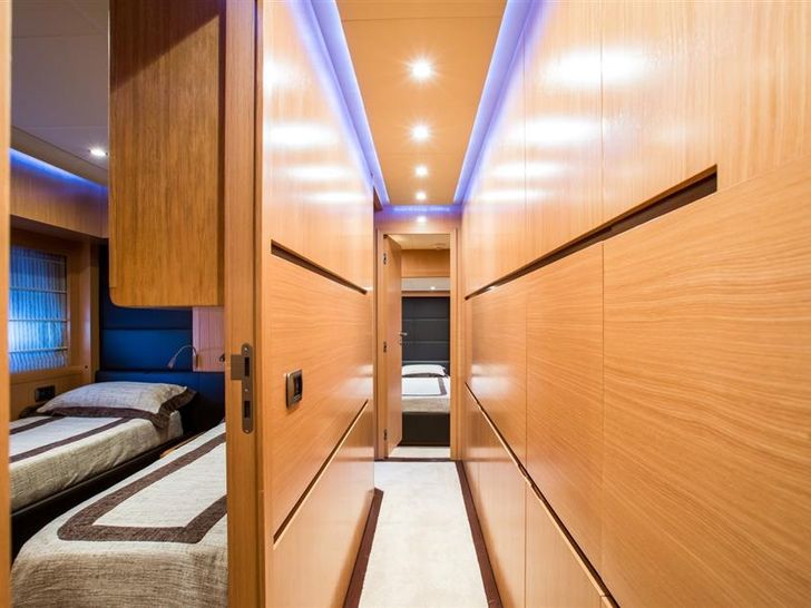 NEA MONI Cayman 75 Luxury Yacht Walkway NEA MONI Cayman 75 Luxury Yacht Walkway