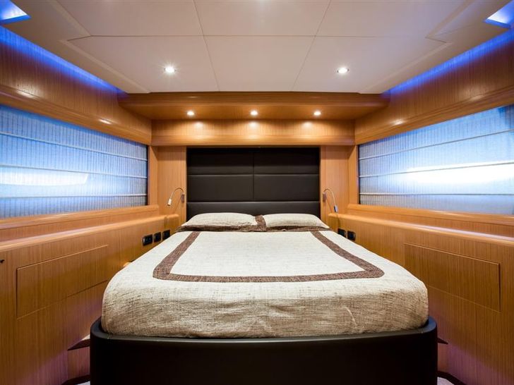 NEA MONI Cayman 75 Luxury Yacht VIP Cabin NEA MONI Cayman 75 Luxury Yacht VIP Cabin