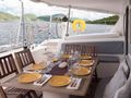 Aft deck dining space