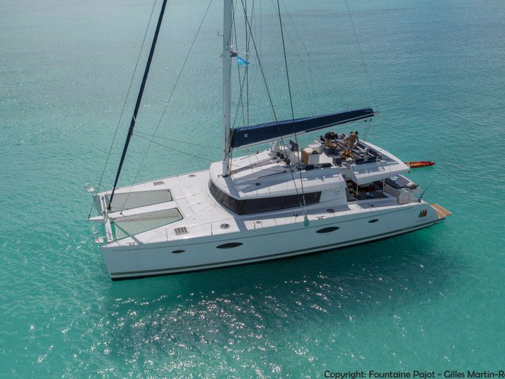 NENNE - Fountaine Pajot Victoria 67,aerial top view with waterline