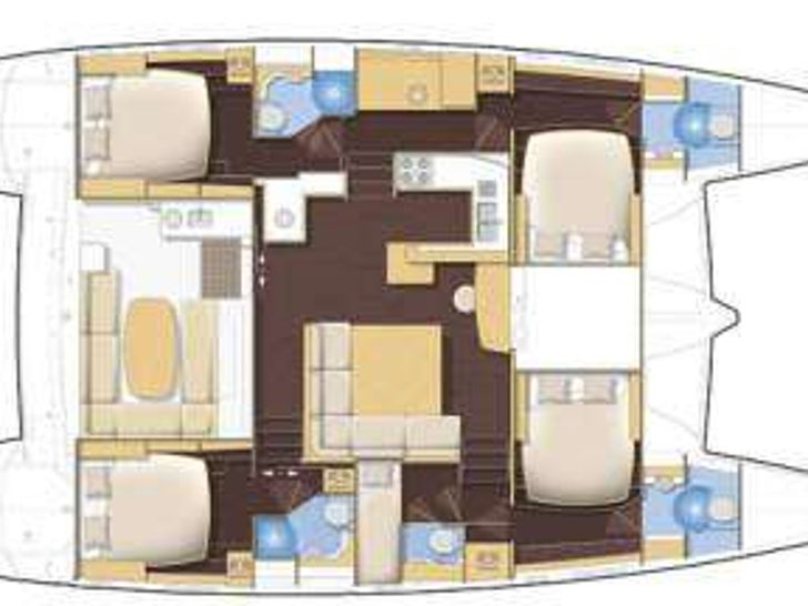 NERA Crewed Catamaran Belize Layout