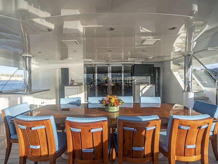 MISS CHRISTINE Aft Deck Dining MISS CHRISTINE Aft Deck Dining