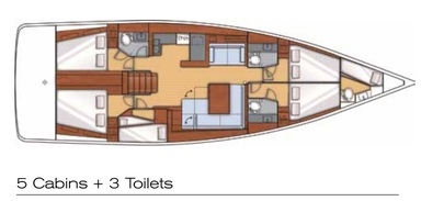 Charter Yacht Oceanis 55 - 5 + 1 Cabins - Pomer,Croatia
