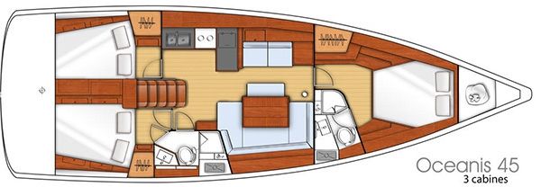 Beneteau Oceanis 45 Layout