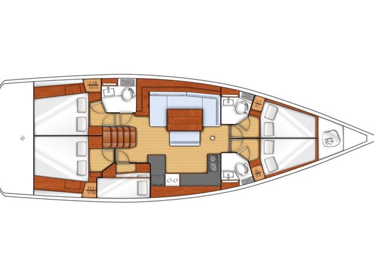 Oceanis 48 - Layout