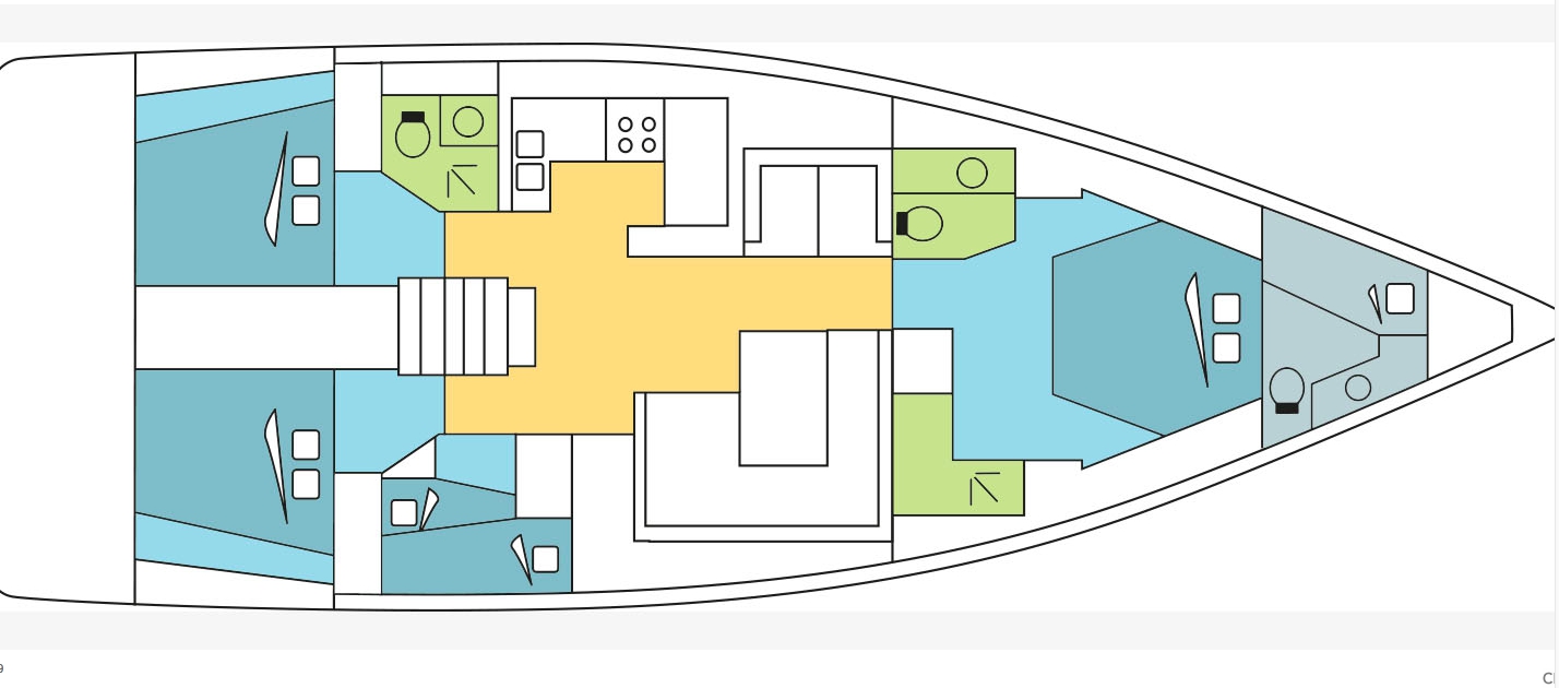 Charter Yacht OCEANIS 62 - 4 Cabins - Rhodes - Mykonos - Paros