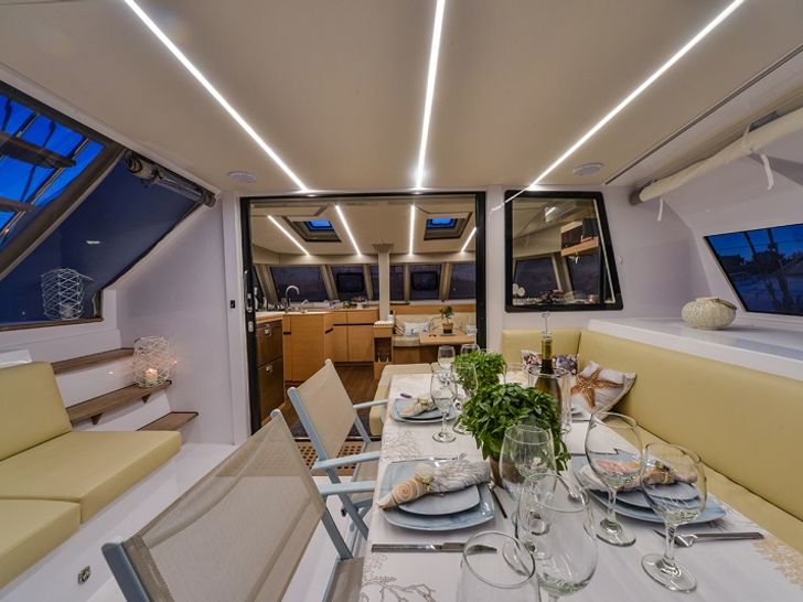 aft deck table set for dinner aft deck table set for dinner