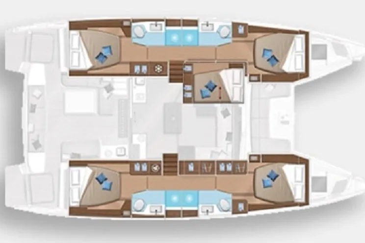 Layout for OHANA - Lagoon 50