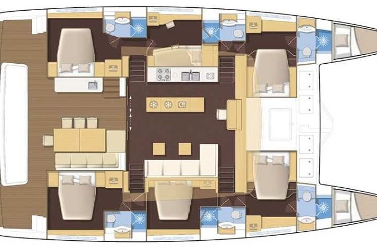 Layout for OPAL - Lagoon 620, yacht layout