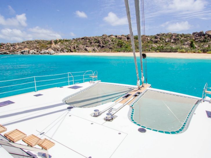ORION - Sunreef 74,bronzing area with twin trampolines ORION - Sunreef 74,bronzing area with twin trampolines