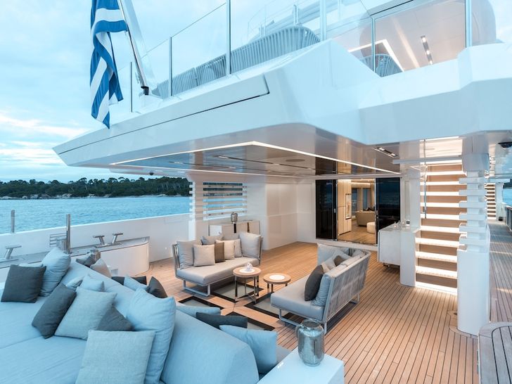 OURANOS Admiral 50m - main aft deck OURANOS Admiral 50m - main aft deck