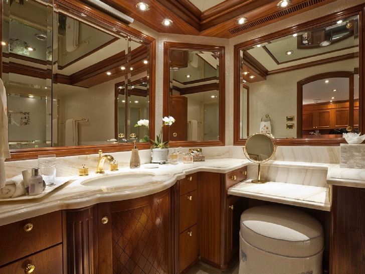 TCB Richmond 142 Luxury Motoryacht Master Bath Hers