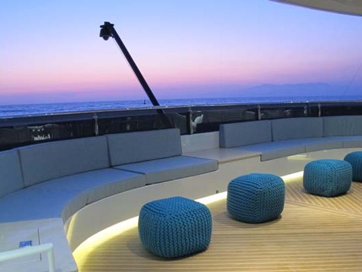 QUARANTA Curvelle 34m Luxury Superyacht Night Lights