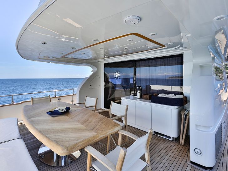 RESILIENCE Alalunga 78 Main Aft Deck Alfresco Dining RESILIENCE Alalunga 78 Main Aft Deck Alfresco Dining