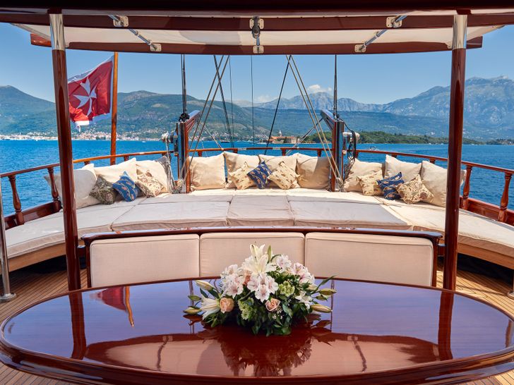 RIANA Silyon 41m Sailing Yacht Aft Deck RIANA Silyon 41m Sailing Yacht Aft Deck