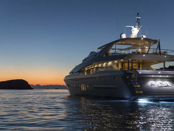 RINI V Technema 120 - aft shot at night RINI V Technema 120 - aft shot at night