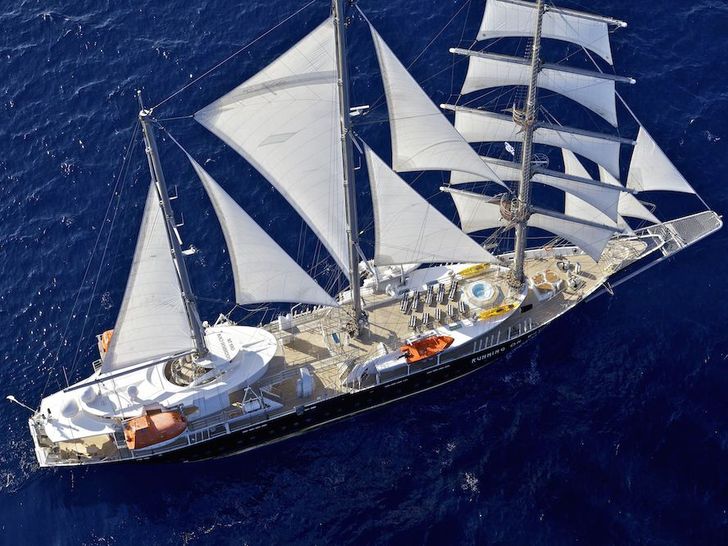 RUNNING ON WAVES - 209` Segel Masten Yachten RUNNING ON WAVES - 209` Segel Masten Yachten