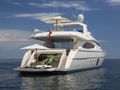 PORTHOS SANS ABRI Ferretti 881 - anchored aft view PORTHOS SANS ABRI Ferretti 881 - anchored aft view