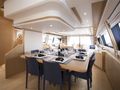 PORTHOS SANS ABRI Ferretti 881 - indoor dining area PORTHOS SANS ABRI Ferretti 881 - indoor dining area