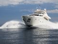 PORTHOS SANS ABRI Ferretti 881 - cruising bow view PORTHOS SANS ABRI Ferretti 881 - cruising bow view