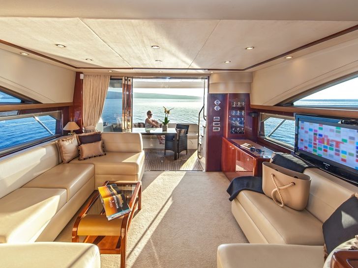 Princess 62 Croatia Saloon and Aft Deck