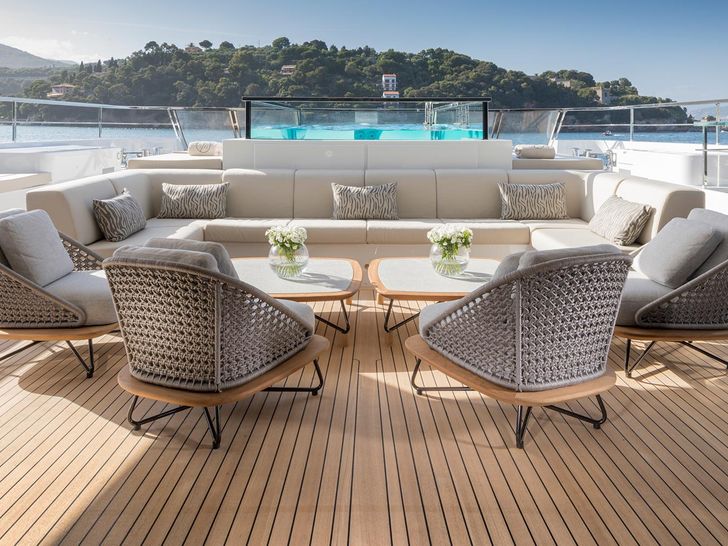 SEVEN SINS San Lorenzo 52m Steel Luxury Superyacht Al Fresco Coffee Table SEVEN SINS San Lorenzo 52m Steel Luxury Superyacht Al Fresco Coffee Table