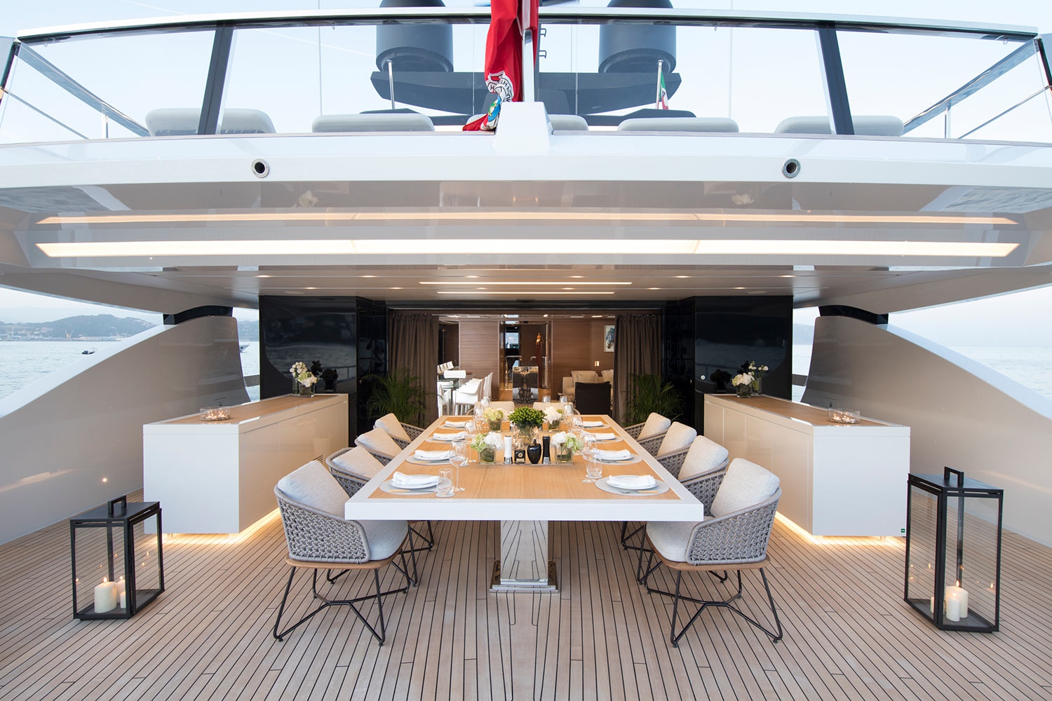 SEVEN SINS San Lorenzo 52m Steel Luxury Superyacht Al Fresco Dining