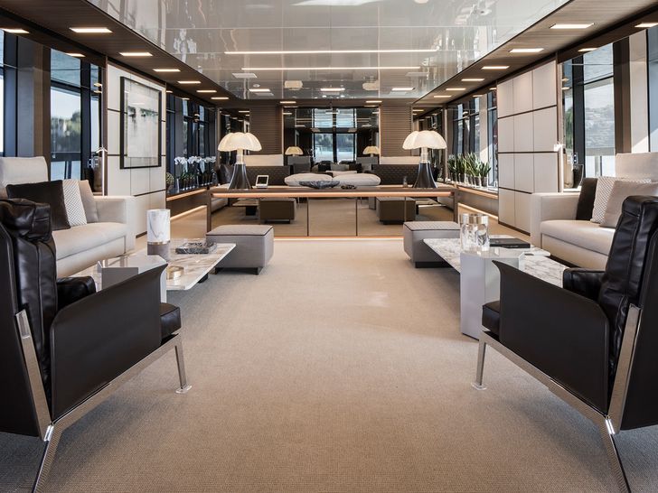 SEVEN SINS San Lorenzo 52m Steel Luxury Superyacht Lounge SEVEN SINS San Lorenzo 52m Steel Luxury Superyacht Lounge