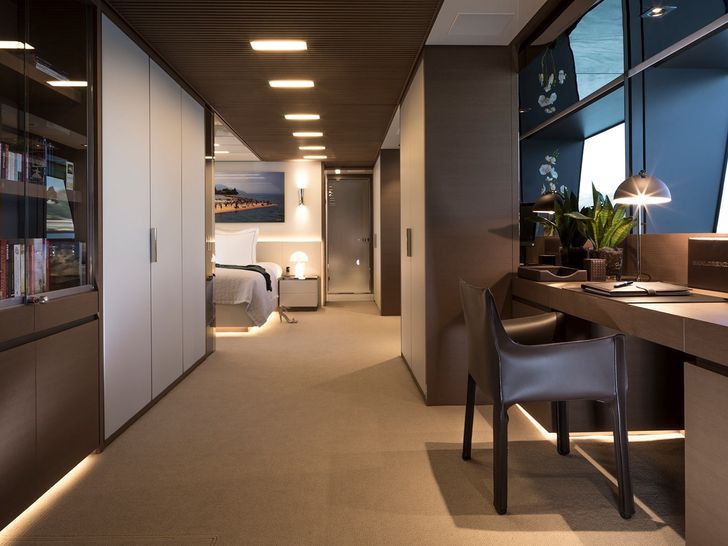 SEVEN SINS San Lorenzo 52m Steel Luxury Superyacht Master Cabin SEVEN SINS San Lorenzo 52m Steel Luxury Superyacht Master Cabin