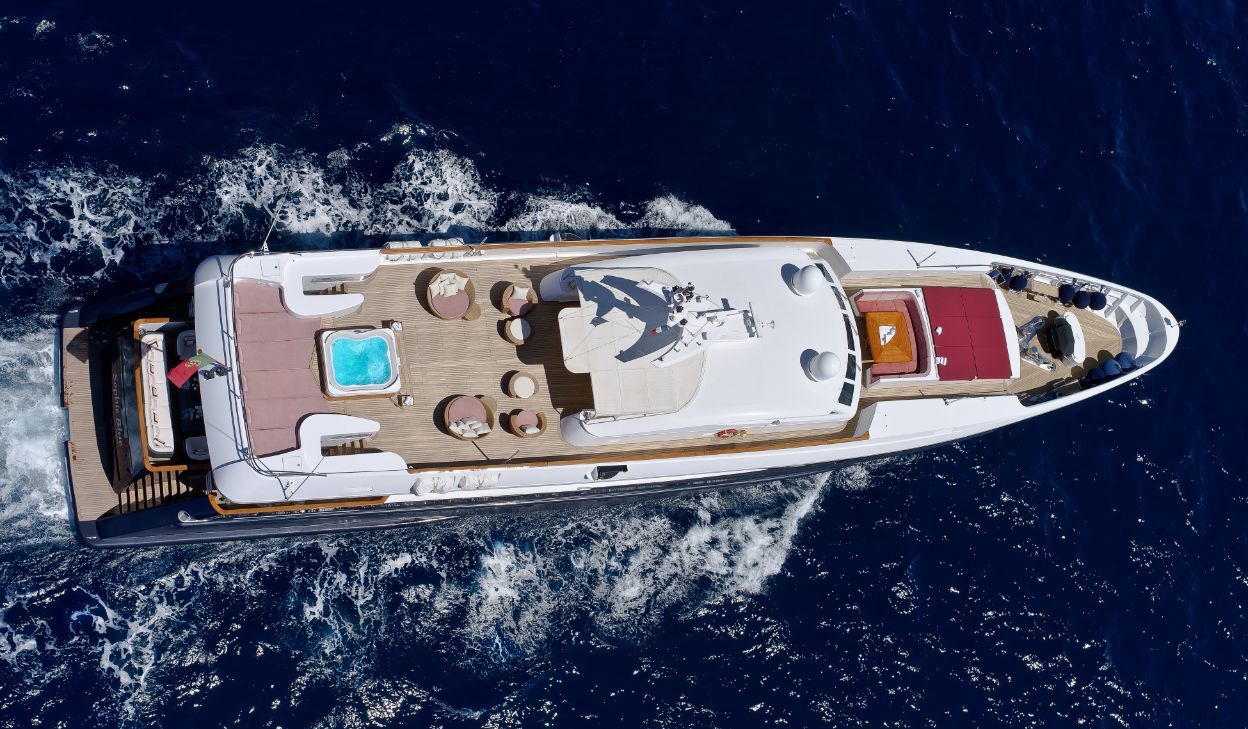 SOPHIE BLUE CBI Navi 41 Luxury Superyacht Ariel View