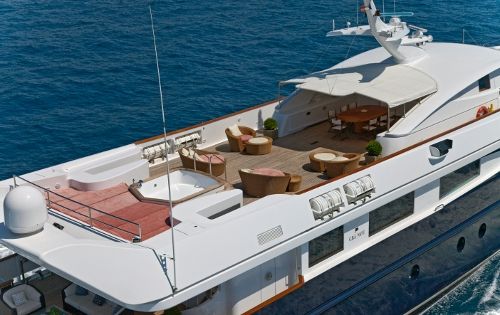 SOPHIE BLUE CBI Navi 41 Luxury Superyacht Aerial View