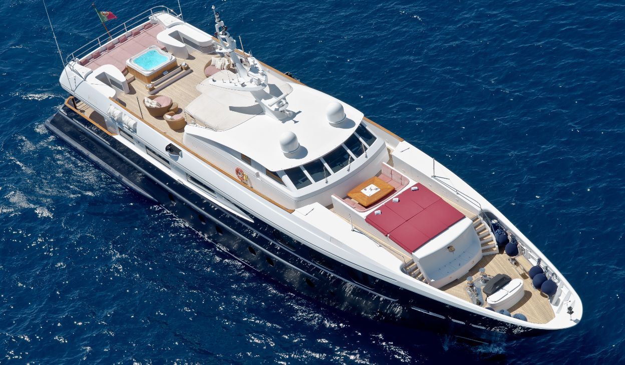 SOPHIE BLUE CBI Navi 41 Luxury Superyacht Aerial View