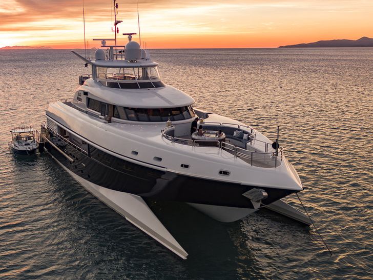 MY SPIRIT - New Zealand Yacht 35 m,bow view sunset MY SPIRIT - New Zealand Yacht 35 m,bow view sunset