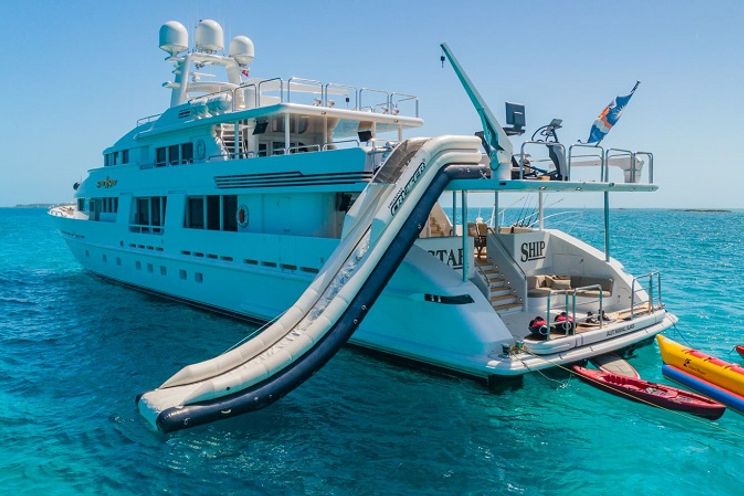 Charter Yacht STARSHIP - Van Mill 43m - 5 Cabins - Fort Lauderdale - Nassau - Staniel Cay - Bahamas