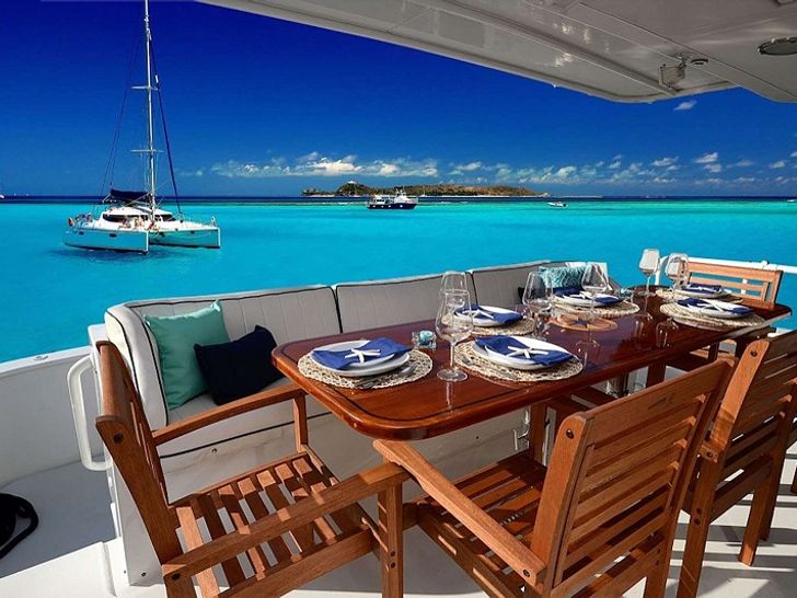 aft deck dining area