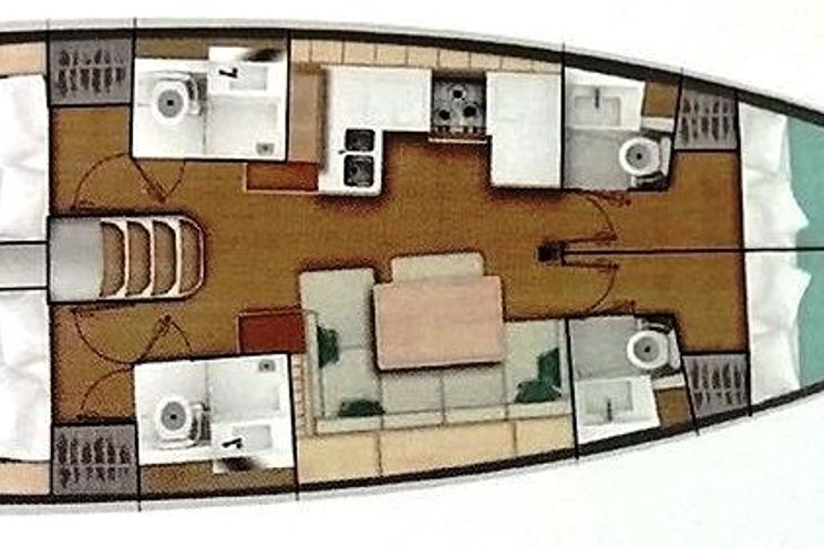 Charter Yacht Sun Odyssey 490 - 4 + 1 cabins(4 double 1 single)- 2019 - Athens