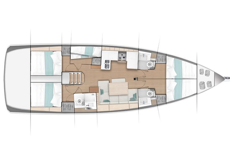 Charter Yacht Sun Odyssey 490 - 4 + 1 cabins(4 double 1 bunk)- 2019 - Portisco