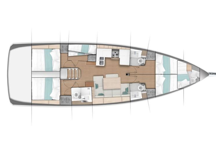 Charter Yacht Sun Odyssey 490 - 4 + 1 cabins(4 double 1 single)- 2020 - Corfu