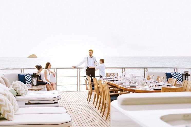 Charter Yacht TITANIA - Lurssen 73m - 7 Cabins - St Barths - Virgin Islands - Bahamas - Monaco - Amalfi Coast