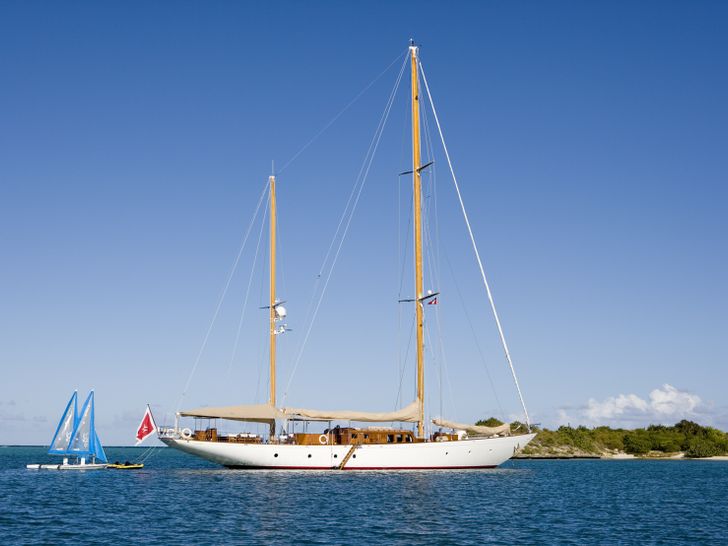 TIZIANA Abeking&Rasmussen 116 Luxury Sailing Yacht Anchored