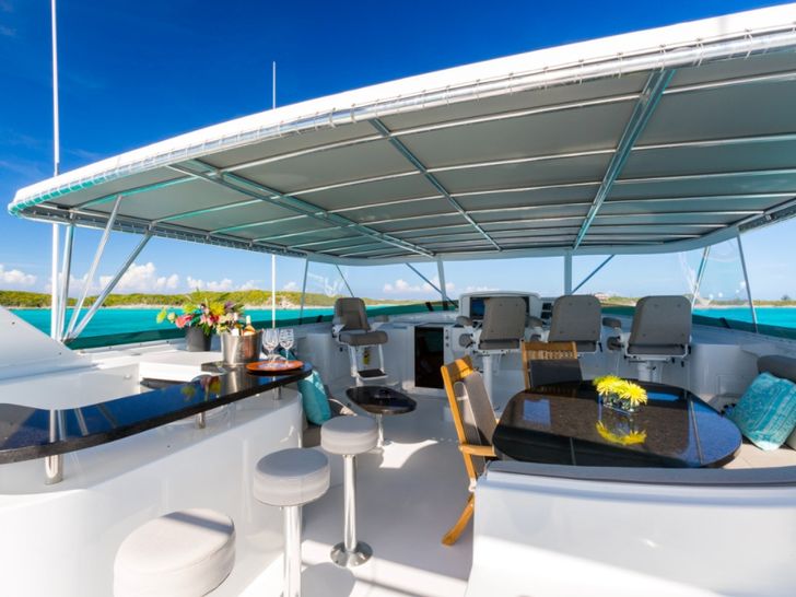 UNBRIDLED - Crescent 116,sun deck bar area UNBRIDLED - Crescent 116,sun deck bar area