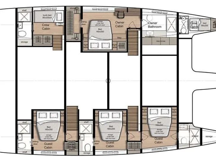 VULPINO Sunreef 60 - layout VULPINO Sunreef 60 - layout