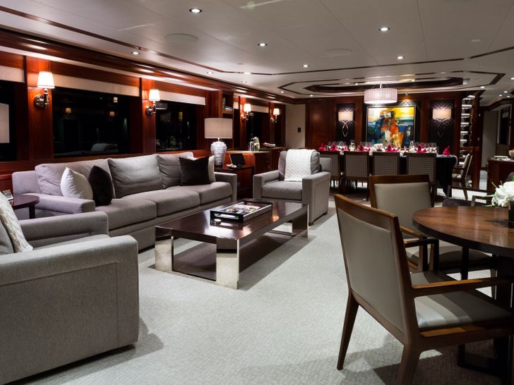 PIPE DREAM - Westport 130,main saloon and dining PIPE DREAM - Westport 130,main saloon and dining