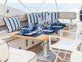 WINNING STREAK 2 Sunseeker 94 - flybridge dining set up WINNING STREAK 2 Sunseeker 94 - flybridge dining set up