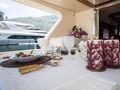 ZIA CANAIA Riva Opera 80 - aft deck alfresco dining set up ZIA CANAIA Riva Opera 80 - aft deck alfresco dining set up